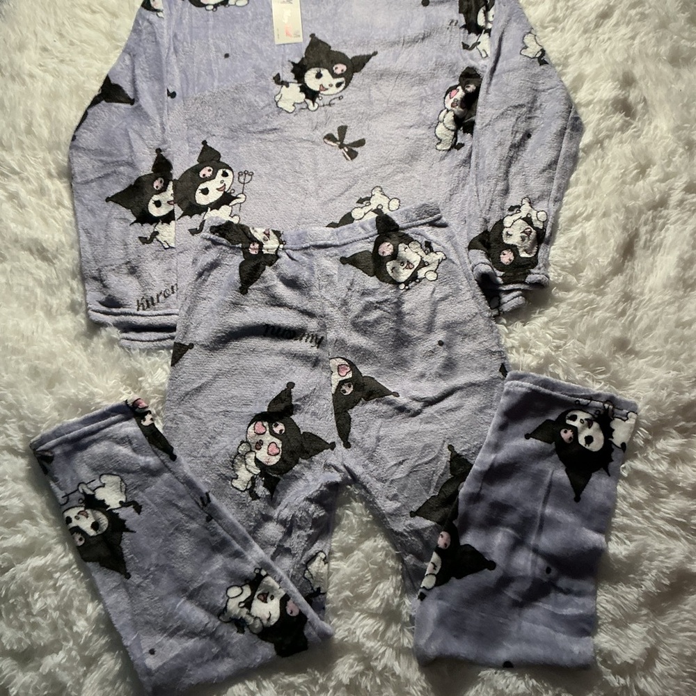& Other Stories Kids Pajama Set - Purple with Puppy Print
